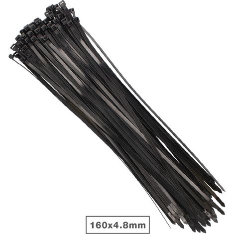 Pack 100 Unidades Bridas 160x4.8mm Negro GSC 000900189