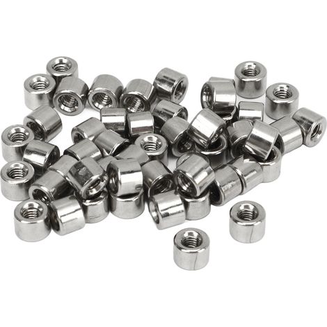 Lot de 50 écrous ronds de liaison connecteur inox M4 taraudage femelle pour maintenance (1/5)