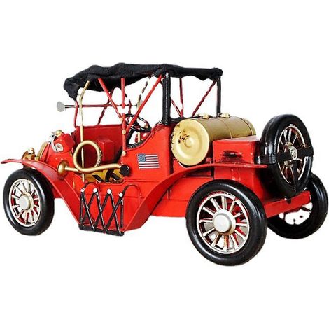 Voiture Rétro Classique Fait Main, Décoration de Table pour Maison, Ornement de Bureau Vintage, Modèle de Voiture Artisanal, Idée Cadeau Rétro. (1/4)