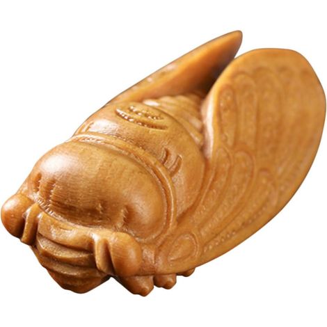 statuette de cigale en bois Élégante décoration sculptée