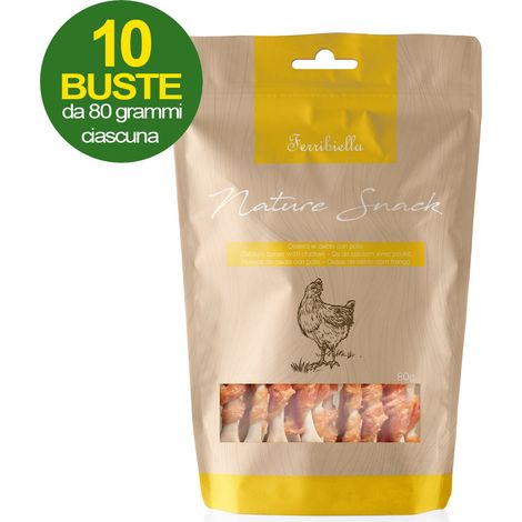 Nature Snack Knochen Kalzium und Huhn für Hunde 10 Beutel à 80 g (1/2)