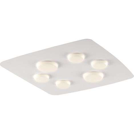 Plafoniera In Ferro Laccato Bianco Led Integrato Luce Naturale 5400 Lumen (1/2)