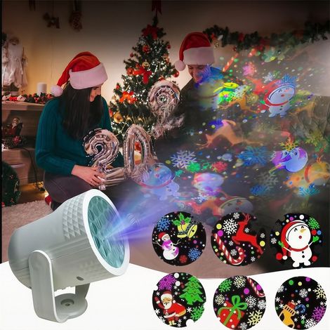 Christmas light projector USB decoration with 6 patterns suitable for living room yard (1/5)