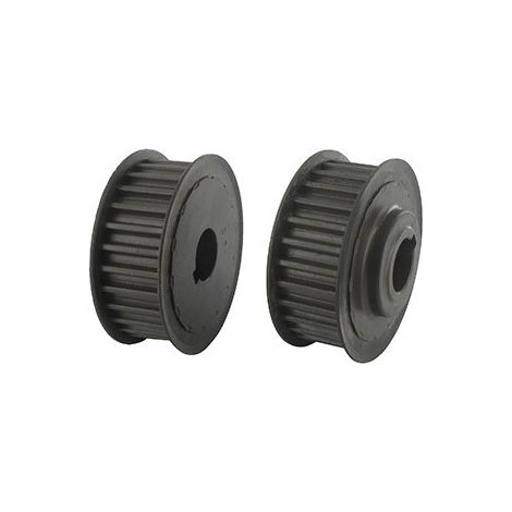 Polea dentada de 28 dientes original Castelgarden para rodamiento para modelo TC102 - H: 28 mm, ø exterior: 75 mm, ø interior: 20 mm. Reemplaza original