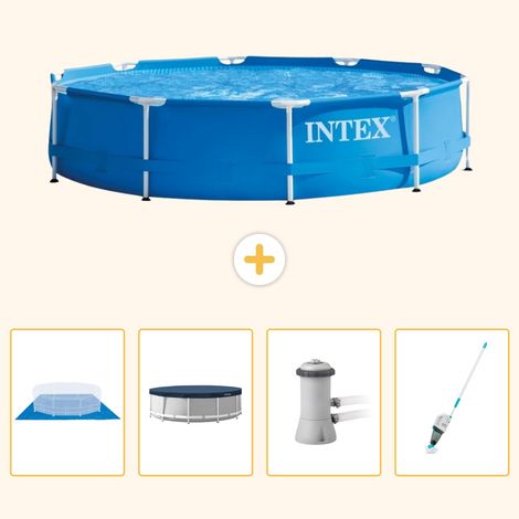Intex Piscine Tubulaire Ronde - 366x76 cm - 5-pièces S94 (1/5)