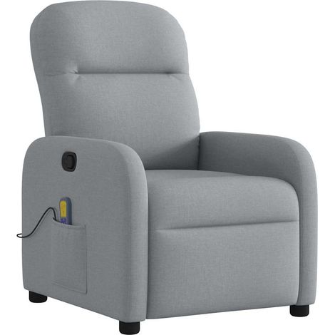 Maison Exclusive - Massagesessel Hellgrau Stoff