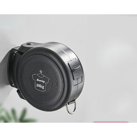 Corde a linge invisible anti vent rétractable pour interieur et balcon seche linge portable sans perçage pour logement locatif