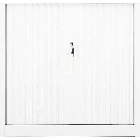 Maison Exclusive - Armario con puerta corredera blanca acero 90x4 (1/5)