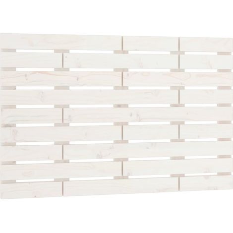 Cabecero accesorio para dormir dormitorio mueble de pared estilo palet 96 x 3 x 63 cm madera maciza blanco TDL0202680