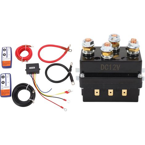 Treuil électrique 250A 12V pour SUV et quad, kit de câbles de relais avec télécommande, ensemble de connexion pour véhicule tout-terrain (1/5)