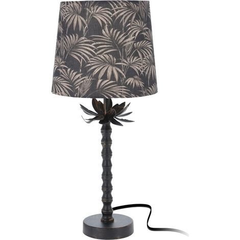Metall-Tischleuchte, Nachttischlampe, Schreibtischlampe, schwarz, elegant, fürs Wohnzimmer, 49 cm (1/3)