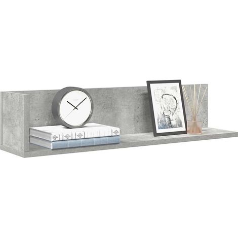 Wandregale 2 Stk. Betongrau 75x16,5x16,5 cm Holzwerkstoff