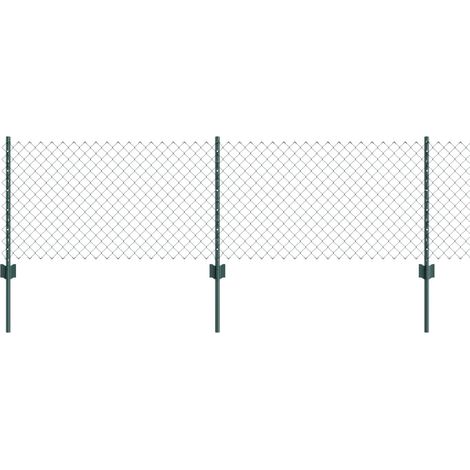 Maison Exclusive - Kettenzaun mit Pfosten 25 x 0,6 m (B x H)