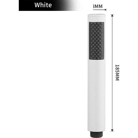 (Douche blanche) Pommeau de douche à main en laiton brossé doré, douchette de bain noire mate, pommeau de douche effet pluie blanc, finition chromée économique (1/4)