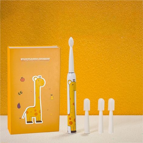 (1 article) Brosse à dents électrique pour enfants Crocodile Cartoon Brosse à dents à ultrasons rechargeable USB