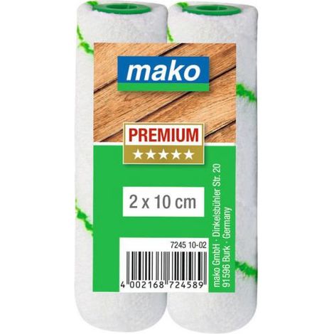 mako Lasurroller Ersatzwalzen Mikrofaser extra kurz PREMIUM 10cm - 724510-02