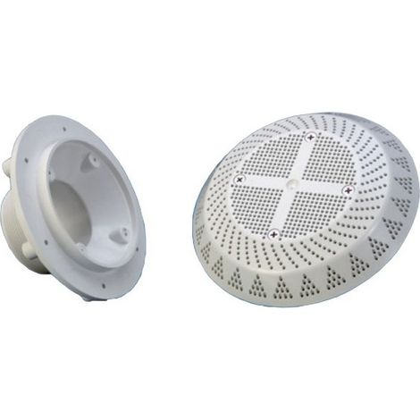 Hayward – Bonde de fond latérale antivortex 162mm – Débit max 40 m³/h – Raccordement 63/2,5 pouces – Fixation sur paroi béton