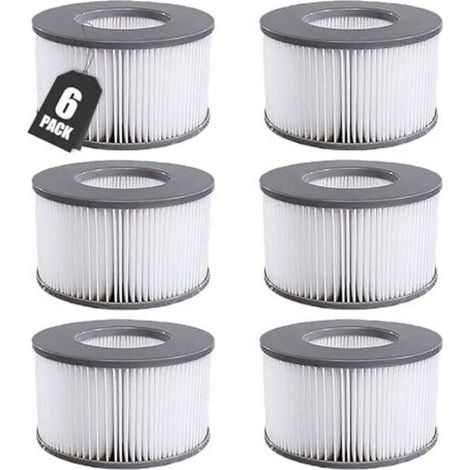 Filtre Spa Lite pour Mspa, 6 pcs Filtre pour Whirlpool MSpa à Partir de 2020, Filtre pour Mspa Lite, Cartouche de Filtre à Eau pour Piscines Gonflables, Bains à Remous et Spas (1/4)