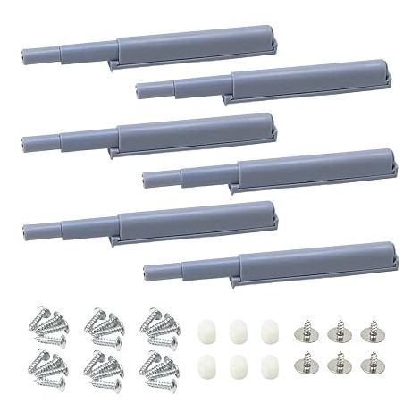 6 Pièces Appuyez pour Ouvrir Magnétique Loquets, Amortisseur Porte Placard, Fermetures Magnétiques Push to Open, Loquets Magnétiques pour Portes, Idéal pour Placards, Armoires, et Plus (1/5)