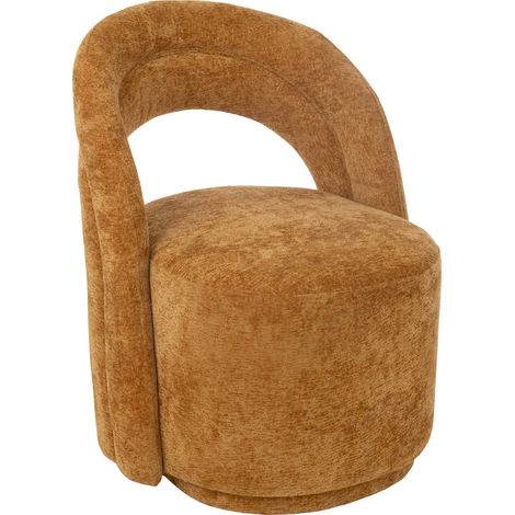 Chaise accent ocre en textile confort élégant pour salon moderne - Ocre jaune chaleureux (1/5)