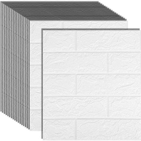 15pcs Auto-adhésif 3d Brique Autocollant Bricolage Imperméable à l’eau Mousse Papier peint Salle Cuisine Toit Plafond Backgr (1/5)