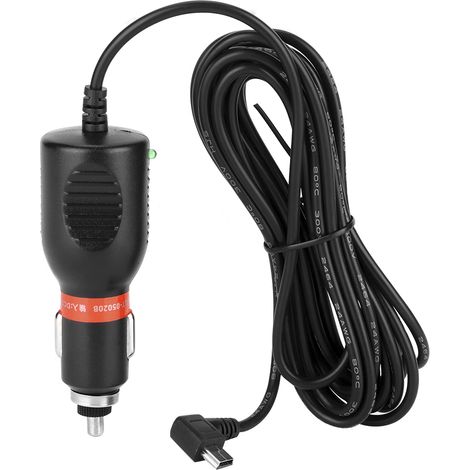 Chargeur allume-cigare 12-24V, câble 3,5m pour caméra de route et GPS, fil d'alimentation de voiture (1/3)