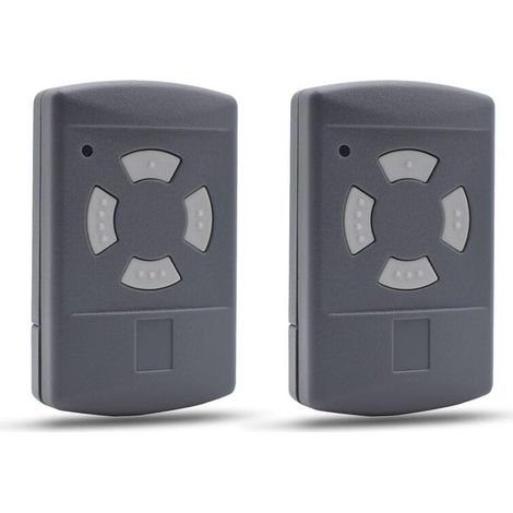 Télécommande Compatible pour Porte de Garage HORMANN 40,685MHz HSE2 HSM4 HSM2 HSE4 HS2 HS4 Bouton Gris (Lot de 2) (1/4)