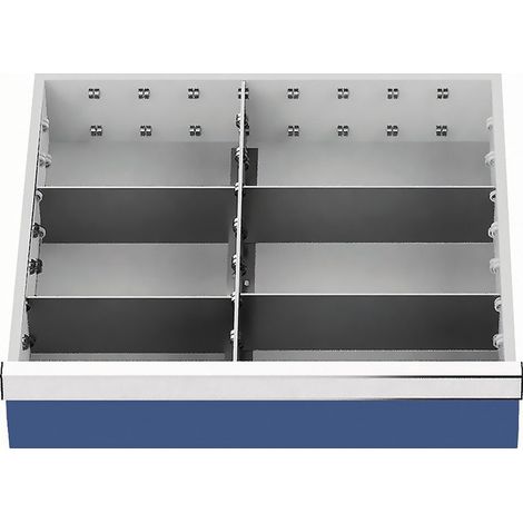 Materiale della divisione del cassetto Front-H.150mm 1 Läng- / 4querzteiler Schubl-B.450mm