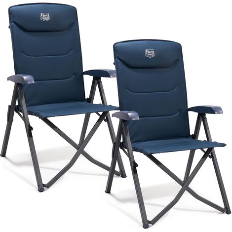 Chaise Pliante Camping Dossier Haut Réglable 4 Positions (1/5)