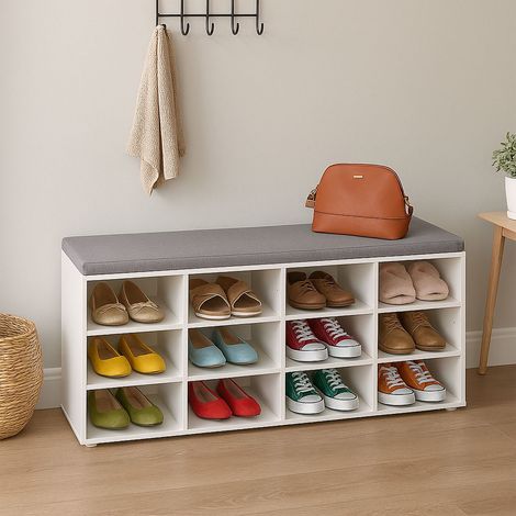 Schuhbank mit kissen - flur organizer