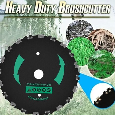 NALOOKAMIC  Lame de tronçonneuse, lame de désherbage de 22,9 cm, lame de scie circulaire à 20 dents – Pour l'élagage des arbres, le débroussaillage, la coupe de cordes, les mauvaises herbes et les bui