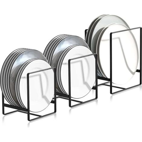 3 Pièces Range Couvercle Casserole, Égouttoirs en Métal Multifonctions, pour Armoires de , Plaques de Rangement, Vaisselle et Couvercles de Casseroles (1/5)