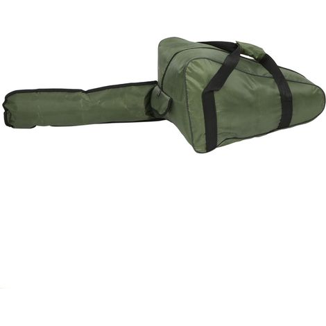 Sac de transport pour tronçonneuse, robuste et imperméable, en tissu Oxford, pour bûcheron (vert armée) (1/5)