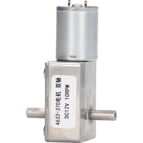 Moteur Réducteur 12V DC à Double Arbre Haute Puissance pour Outils Électriques 10 RPM (1/5)