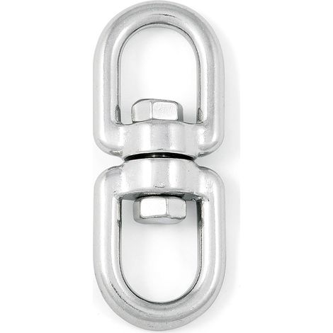 Girella occhio - occhio Ø 8 mm. in acciaio Inox A4 - AISI 316