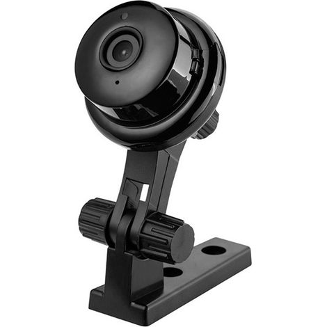 Caméra sur pied V380 1080p WiFi pour la maison, vision nocturne infrarouge, interphone vocal, version noire (1/5)