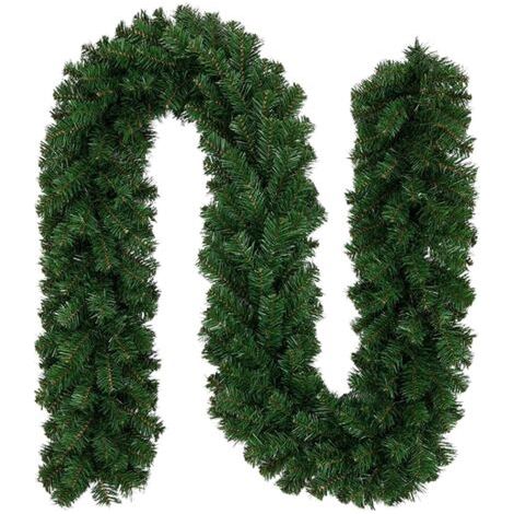 Guirlande Sapin Noel Artificiel, couronnes de décoration de Noël décorations de Vacances intérieures et extérieures, Jardins, cheminées, escaliers (1/5)