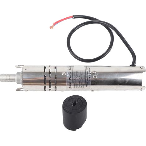 Pompe immergée solaire DC 24V sans balais, moteur à aimant permanent, contrôleur MPPT intégré S243T40, électropompe puits profond, débit 40L/min, usage agricole et domestique (1/5)