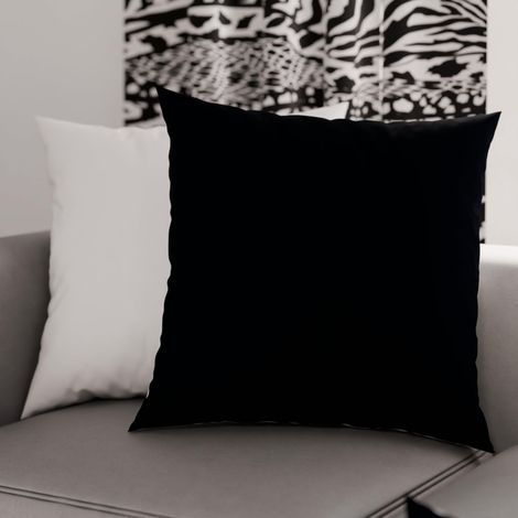 Lot de 2 Taies d'oreiller de Lit 35x35 cm, Housses de Coussin Unies Double Face Blanc Noir, Taie Oreiller 100% Microfibre Hypoallergénique (1/3)
