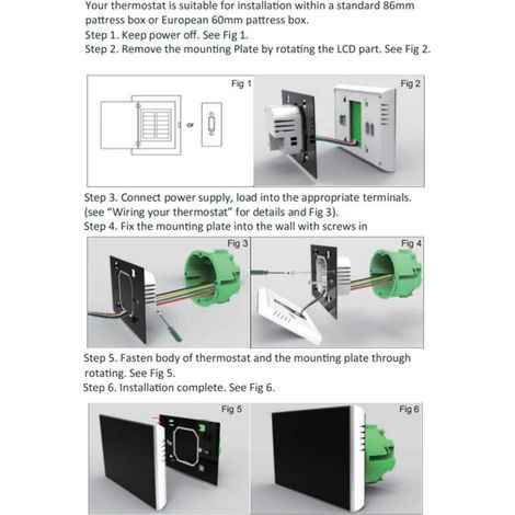 Thermostat programmable 95-240 V 5+1+1 écran tactile LCD à six périodes avec rétroéclairage fonction de verrouillage du thermorégulateur de chauffage de chaudière à eau/gaz (1/5)