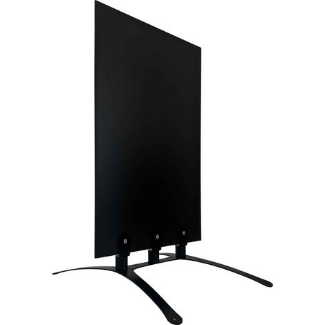 Panneau d'affichage ardoise double face sur piétement métal noir – Dimensions 111,5 x 62 cm – Stabilité accrue avec 3 silent blocs (1/5)