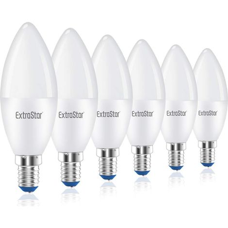 Ampoule LED C37 E14 8W, équivalentes à 64 W, 6500K Blanc Froid, 640LM, Économie d’Énergie, Non Dimmable, Lot de 6 (1/5)