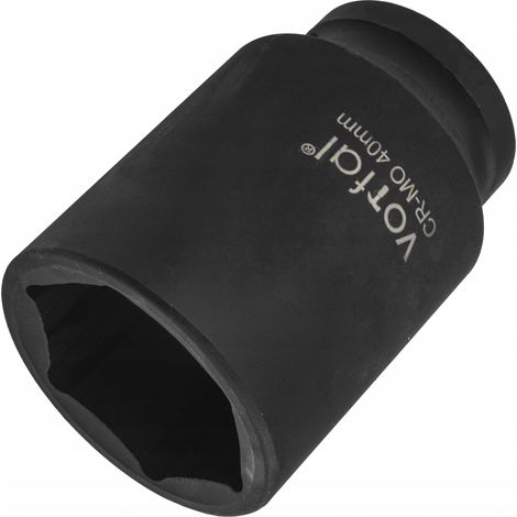 Casquillo de impacto de 3/4 de pulgada para llave de impacto 40 mm de largo 80 mm Cr-Mo 6 puntas (1/3)