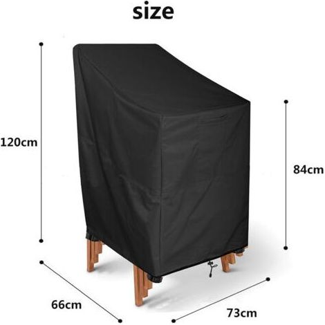 LaBlanc Housse de Protection de Chaise empilables - 120667384cm - imperméable Tissu Oxford Housse Chaise Extérieur pour chaises de Jardin et de Balcon