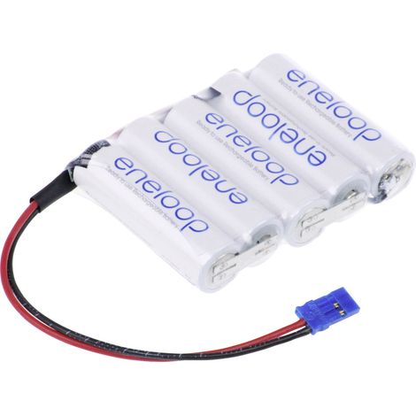 Panasonic eneloop Reihe F1x5 Graupner Akkupack 5x Mignon (AA) Kabel, Stecker NiMH 6 V 1900 mAh (1/2)