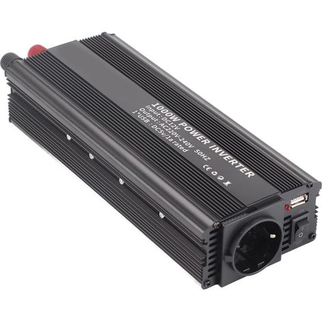 Onduleur à onde sinusoïdale pure 12V vers 220V 1000W convertisseur de tension panneau solaire (1/5)