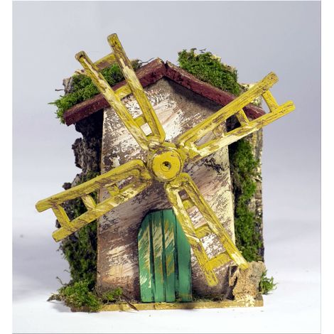 MULINO A VENTO CON MOVIMENTI 10X6X15CM