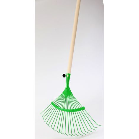 Laubbesen Stahl Premium B= 460 mm, 22 Zinken, m. Stiel