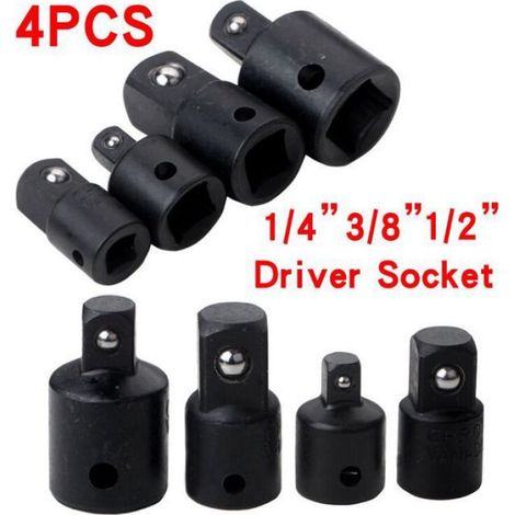 Jeu d'Augmentateurs et Réducteurs Adaptateur à Cliquet Adaptateurs Réducteurs Pour Douilles et Embouts Triomphe 4pcs 1/ (1/4)