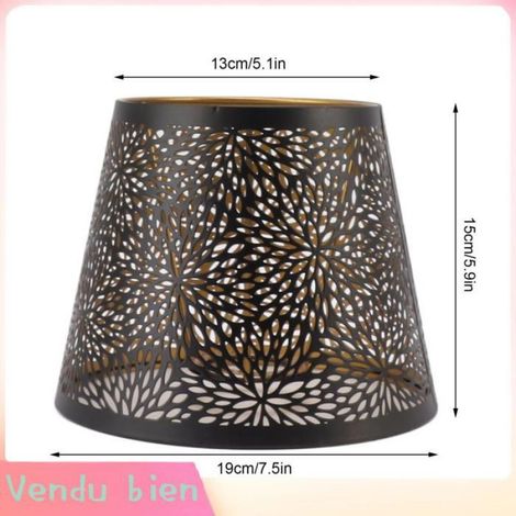 Abat-jour en Métal Motif Arbre 13 Cm Haut X 19 Cm Bas X 15 Cm Hauteur pour Ampoule E27 E26 avec Abat-jour Vintage en Fer Creux (1/4)